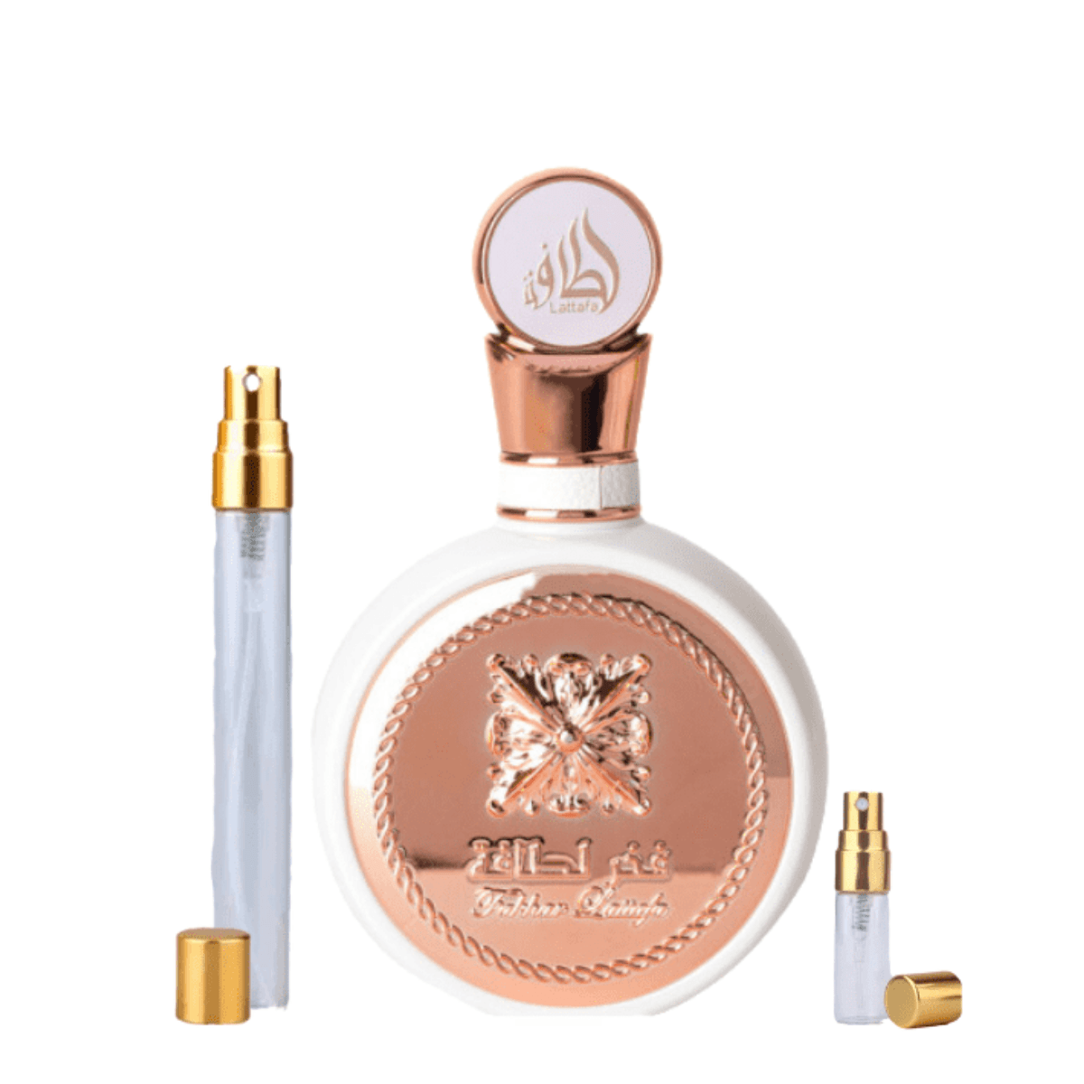 Decant Perfume Árabe Feminino Fakhar Rose de Lattafa - Decant de 5ml e 10ml - Rihla Perfumaria 
