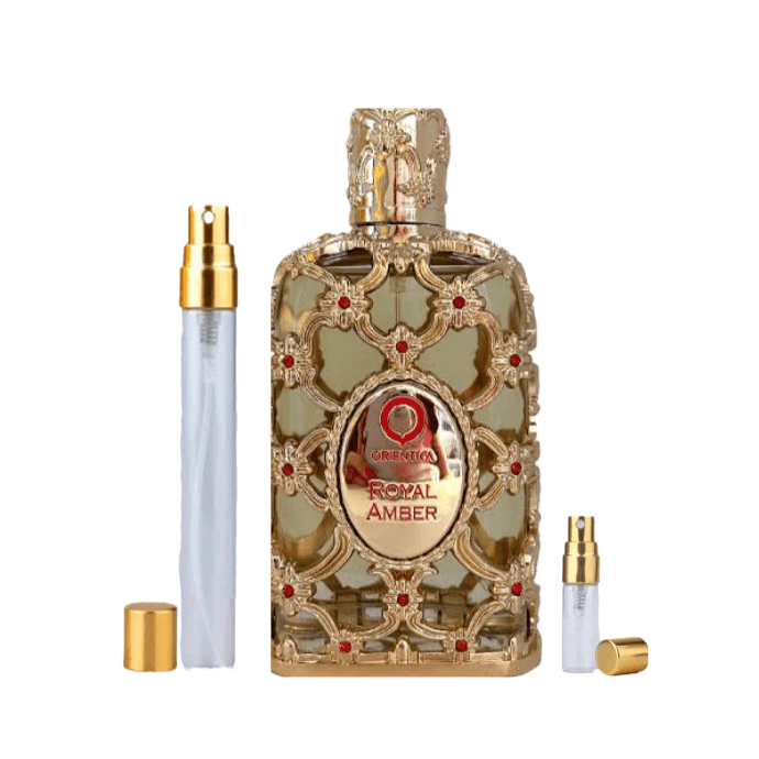 Decant Perfume Árabe Feminino Royal Amber - Orientica - Decant de 5ml ou 10ml - Rihla Perfumaria 