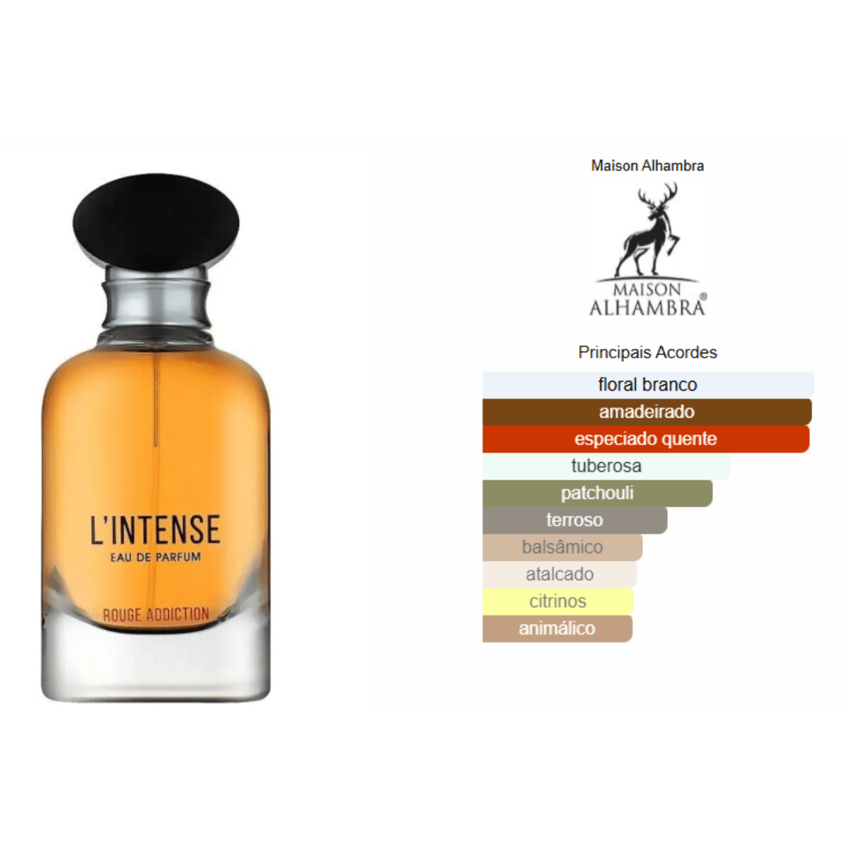 Decant Perfume Árabe L'Intense de Maison Alhambra - Decant de 5ml e 10ml - Rihla Perfumaria